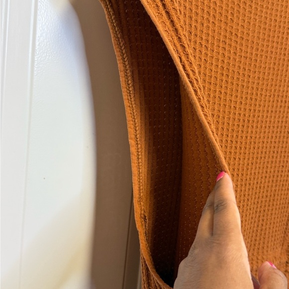 Urban Outfitters Out From Under Ty Waffle Knit Romper Terracotta Brown Small - Picture 11 of 14